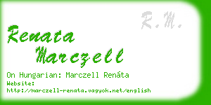 renata marczell business card